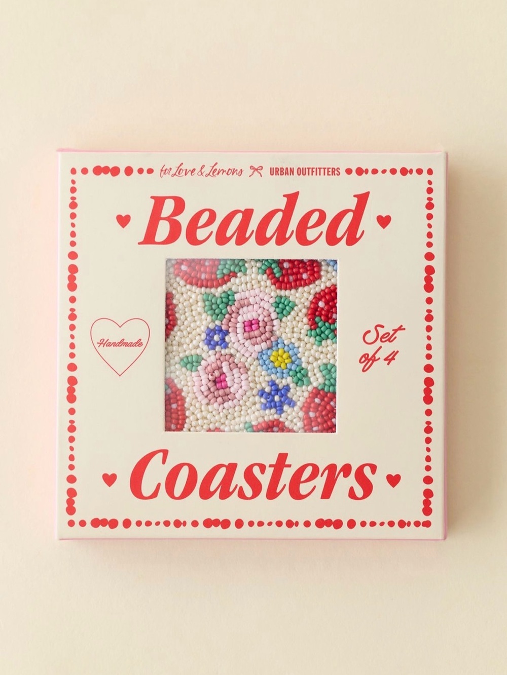 For Love & Lemons UO Exclusive Beaded Coaster Set